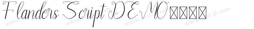 Flanders Script DEMO字体转换